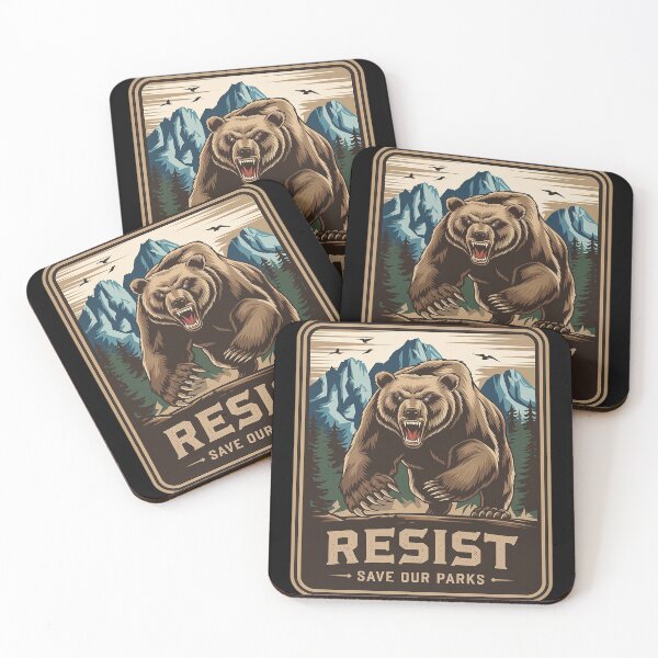 Item preview, Protect Our National Parks Resist ALT US Bear Nature Raglan designed and sold by FadeOfThrone.