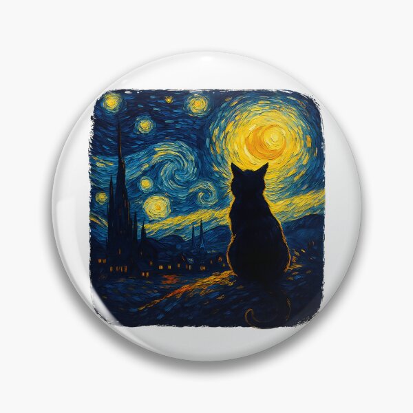 Item preview, Cat Starry Funny Night Cat Lover Van Gogh Cat Mom Cat Dad designed and sold by KevinorNorris.