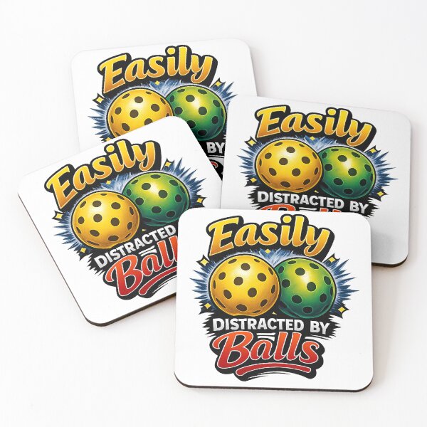 Item preview, Easily Distracted by Balls Funny Pickleball Player Humor designed and sold by The Junto Shop.