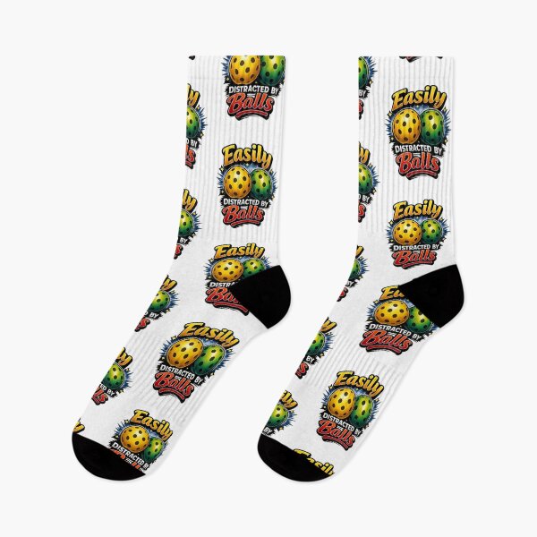 Item preview, Easily Distracted by Balls Funny Pickleball Player Humor designed and sold by The Junto Shop.