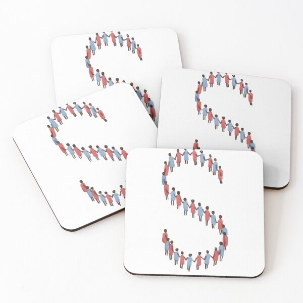 Item preview, Unity & Diversity Letter S - People Holding Hands Monogram Art designed and sold by Latikshop.