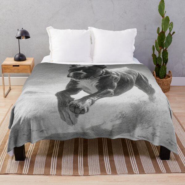 Item preview, A Boxer captured mid-run on a sandy beach, Dogs in Motion designed and sold by CDC40.