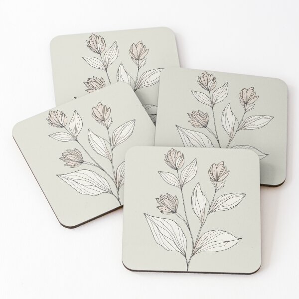 Item preview, Minimal Botanical Line Art with Elegant Floral Stems. designed and sold by MissYouONLY.