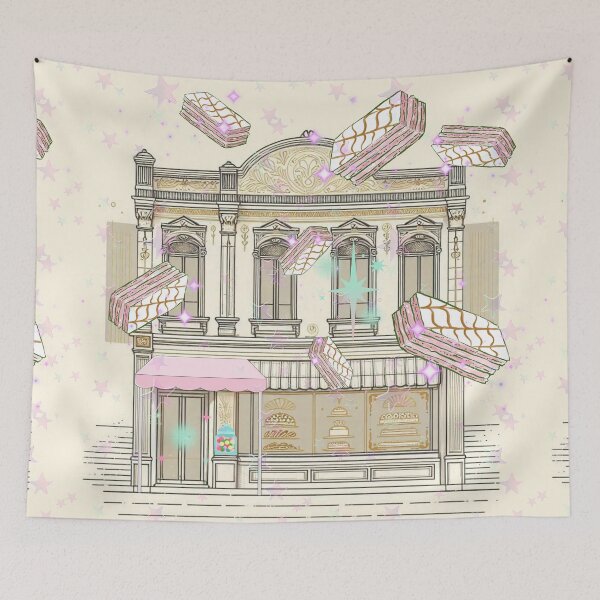 Item preview, Magical Bakery Illustration – Dreamy Cake Shop with Floating Desserts designed and sold by Sugar Wisdom .
