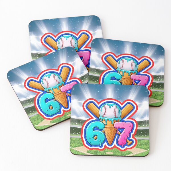 Item preview, Baseball Ice Cream Drip Home Plate 67  designed and sold by WoodburyLake.