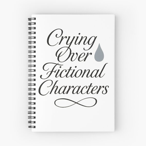 Item preview, Crying Over Fictional Characters Sticker - Book Lover Quote designed and sold by PrintMod.