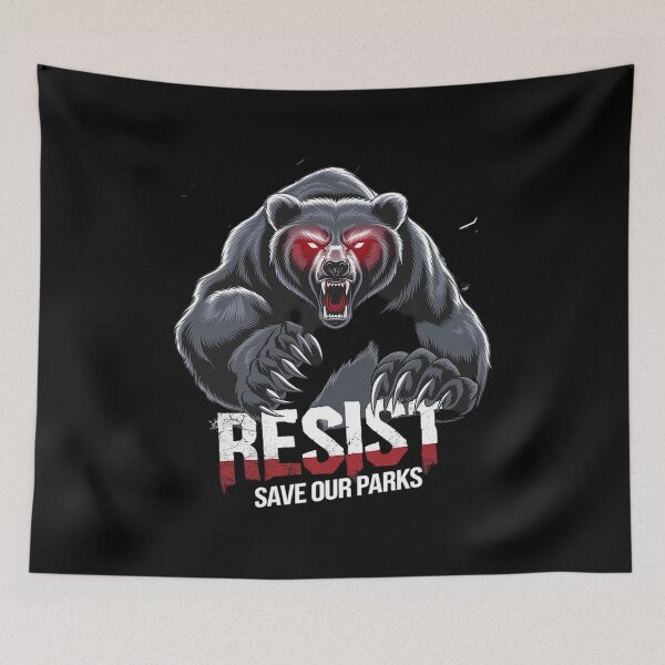 Item preview, Protect Our National Parks Resist ALT US Bear Nature2  designed and sold by MarryIsMonth.