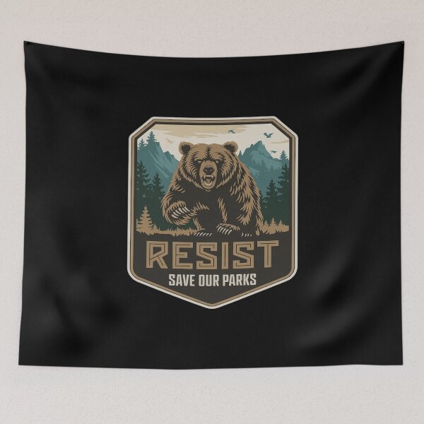 Item preview, Protect Our National Parks Resist ALT US Bear Nature4  designed and sold by MarryIsMonth.