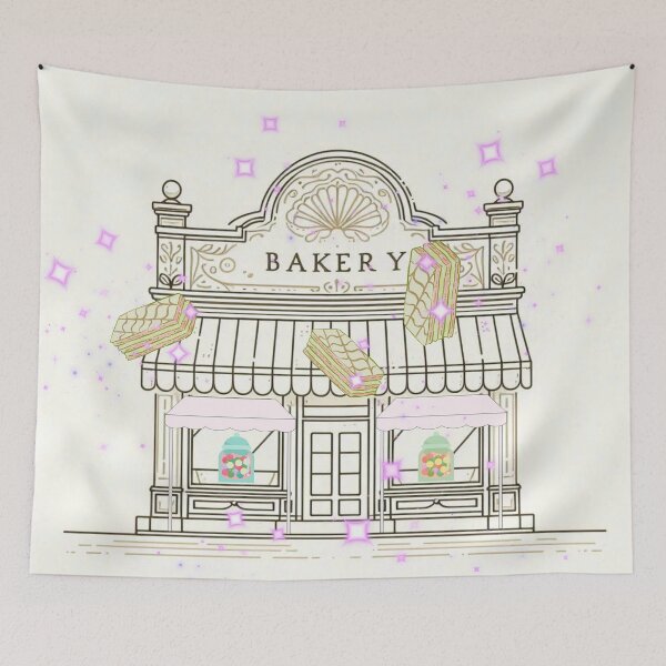 Item preview, Magical Bakery Illustration – Dreamy Cake Shop with Floating Desserts designed and sold by Sugar Wisdom .