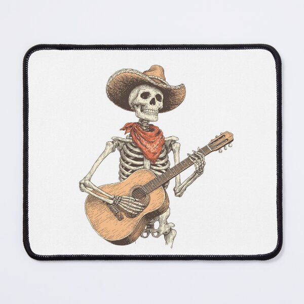Item preview, Skeleton Cowboy Playing Guitar designed and sold by MildyUnhinged.
