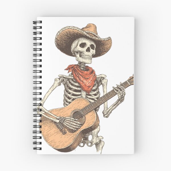 Item preview, Skeleton Cowboy Playing Guitar designed and sold by MildyUnhinged.