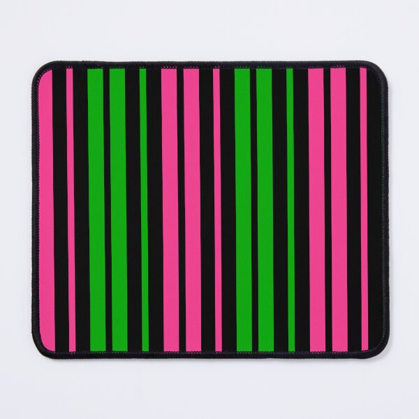 Item preview, Green Pink Stripes On Black Pattern Design designed and sold by PatternTitan.