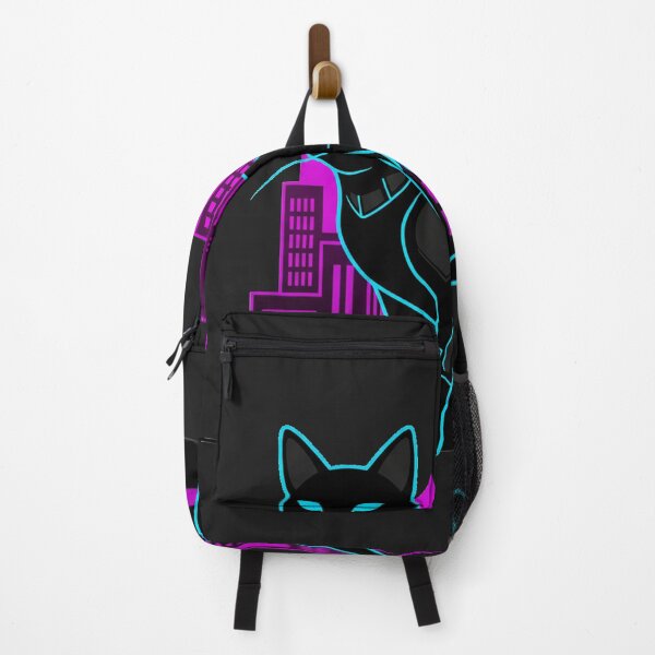 Item preview, Cyberpunk Cybernetic Black Cat – Neon Vector Illustration | Futuristic Mysterious Design designed and sold by Thaivi Design.