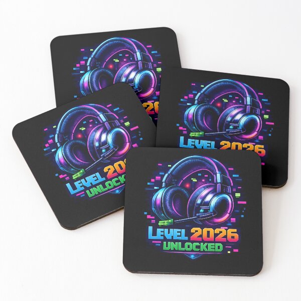 Item preview, Level 2026 Unlocked Gamer Headset – Retro 8-Bit Pixel Art Gaming Design, Neon Cyberpunk Gamer Gift for New Year 2026 designed and sold by FUIRY .