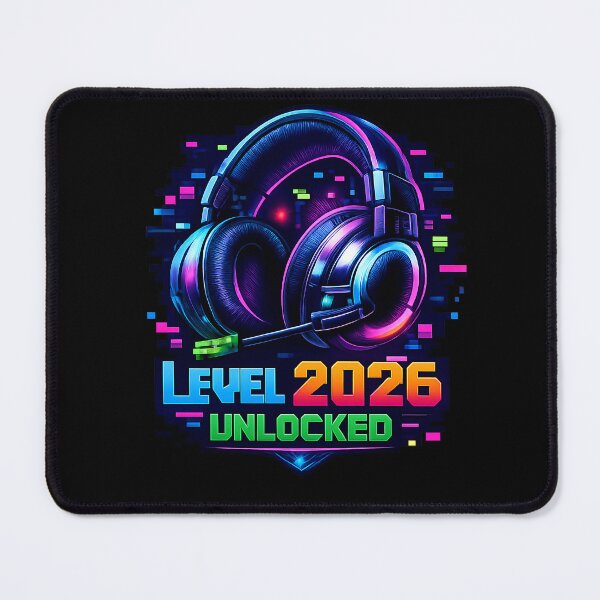 Item preview, Level 2026 Unlocked Gamer Headset – Retro 8-Bit Pixel Art Gaming Design, Neon Cyberpunk Gamer Gift for New Year 2026 designed and sold by FUIRY .