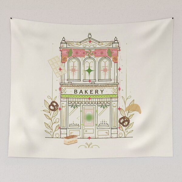 Item preview, Magical Bakery Illustration – Dreamy Cake Shop with Floating Desserts designed and sold by Sugar Wisdom .
