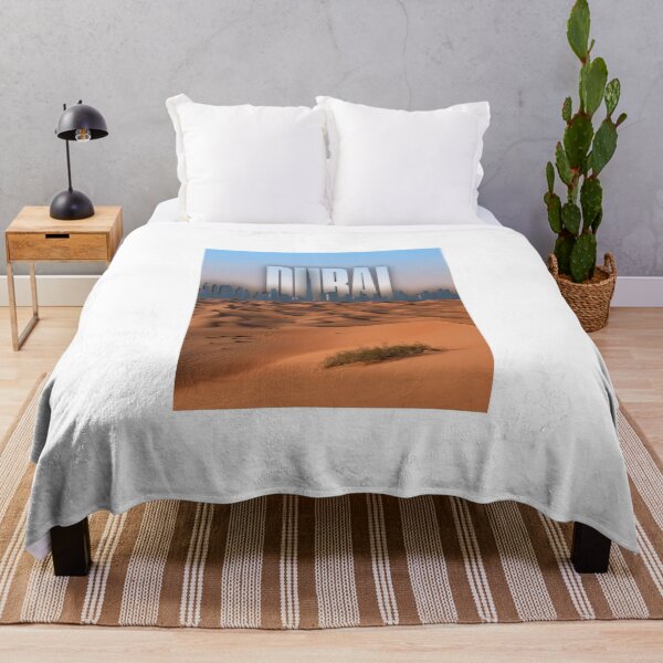 Item preview, Dubai Desert Skyline UAE Travel Modern Poster Art designed and sold by Mesmerizetravel.