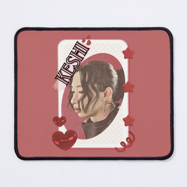 Item preview, Keshii R&B Artist with Emotional Lyrics American singer-songwriter R&B music indie pop illustration Red Aesthetic Collage Design designed and sold by AJUNICE STUDIO.