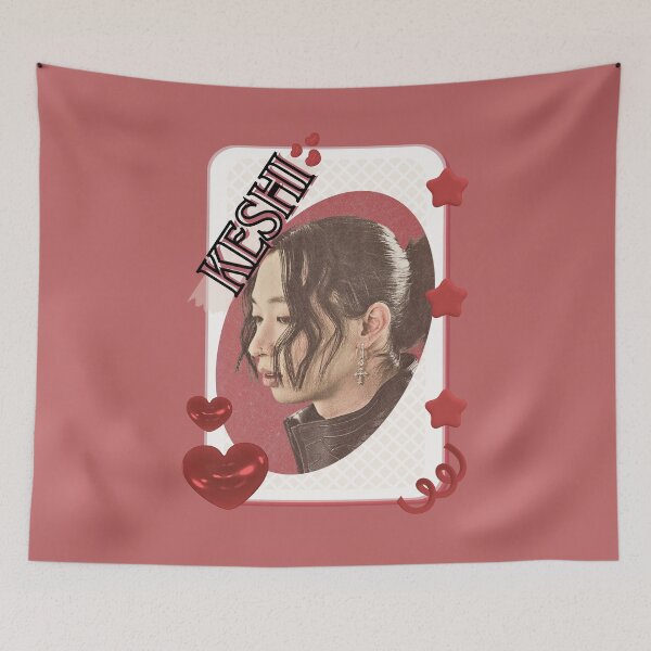 Item preview, Keshii R&B Artist with Emotional Lyrics American singer-songwriter R&B music indie pop  illustration Red Aesthetic Collage Design designed and sold by AJUNICE STUDIO.