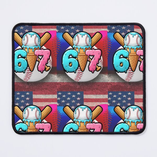 Item preview, Baseball Ice Cream Drip Home Plate 67 designed and sold by WoodburyLake.