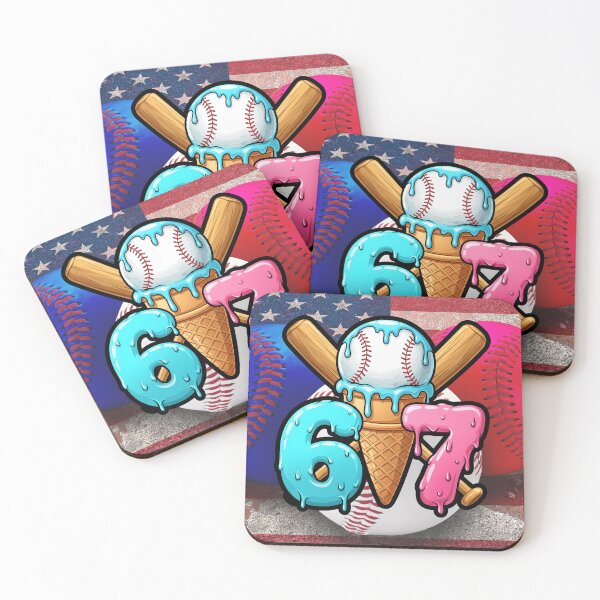 Item preview, Baseball Ice Cream Drip Home Plate 67  designed and sold by WoodburyLake.