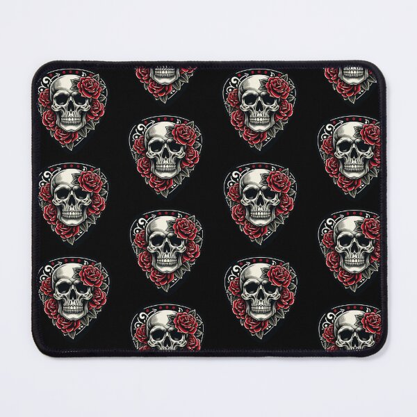 Item preview, Skullrose Tattoo Guitar Pick  designed and sold by RockToneShop.