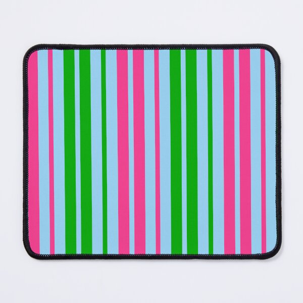 Item preview, Green Pink Stripes On Light Blue Pattern Design designed and sold by PatternTitan.