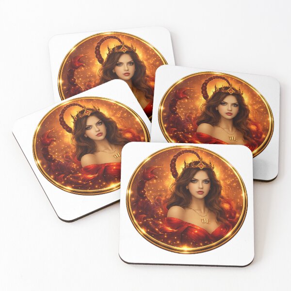 Item preview, Scorpio Woman with Fiery Aura and Crown designed and sold by MIArt Studio.
