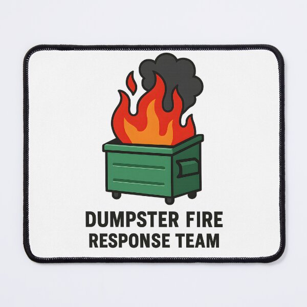 Item preview, Dumpster Fire Response Team T-Shirt - Corporate Burnout Humor designed and sold by PrintMod.