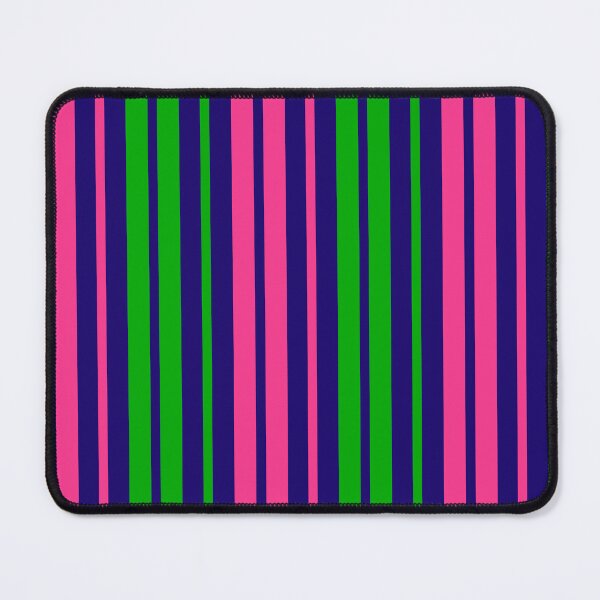 Item preview, Green Pink Stripes On Blue Pattern Design designed and sold by PatternTitan.