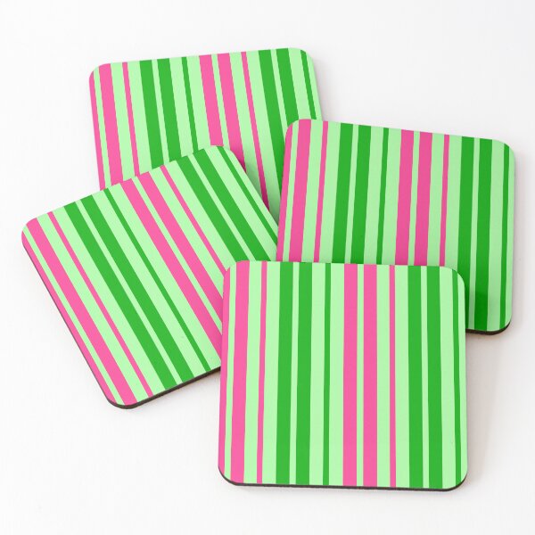 Item preview, Green Pink Stripes On Green Pattern Design  designed and sold by PatternTitan.