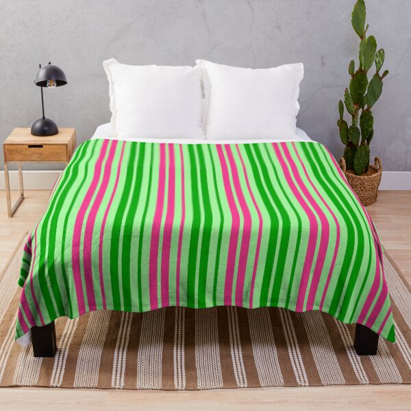 Item preview, Green Pink Stripes On Green Pattern Design designed and sold by PatternTitan.