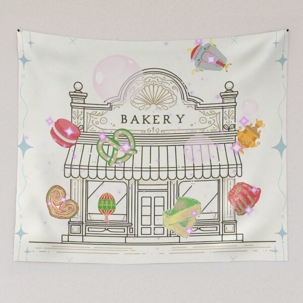 Item preview, Magical Bakery Illustration – Dreamy Cake Shop with Floating Desserts designed and sold by Sugar Wisdom .
