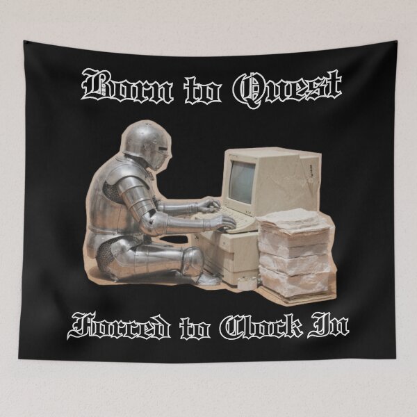 Item preview, Born to Quest, Forced to Clock In – Office Humor for RPG & Fantasy Lovers designed and sold by 9morethan9®.