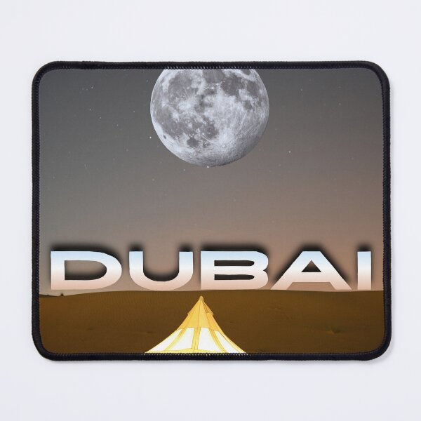 Item preview, Dubai Desert Moon Night Camping UAE Travel Art designed and sold by Mesmerizetravel.