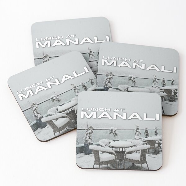 Item preview, Manali Snowy cozy lunch India Travel Poster Artwork designed and sold by Mesmerizetravel.