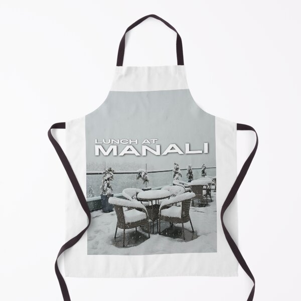 Item preview, Manali Snowy cozy lunch India Travel Poster Artwork designed and sold by Mesmerizetravel.