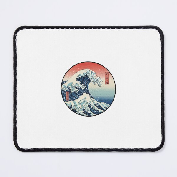 Item preview, Dynamic Circular Woodblock Style Ocean Wave Emblem designed and sold by thghts-unfltrd.