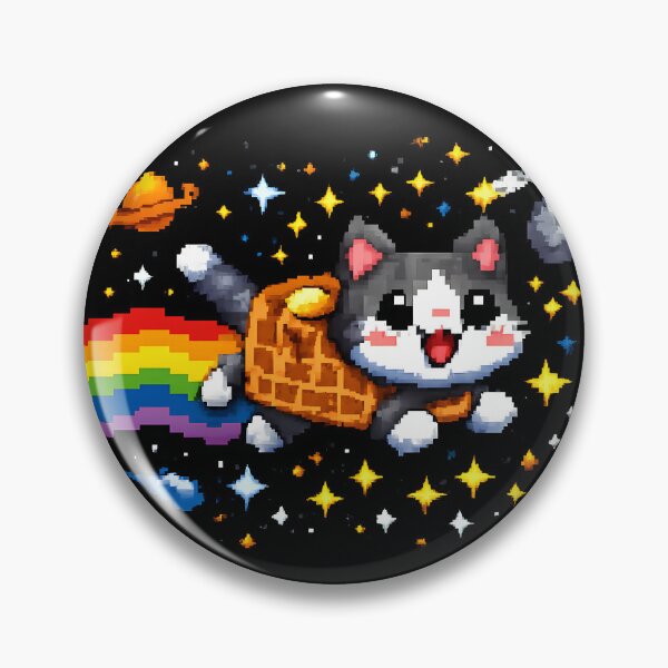 Item preview, Rainbow Space Cat – Internet Meme Inspired designed and sold by KawaiiOrbit.