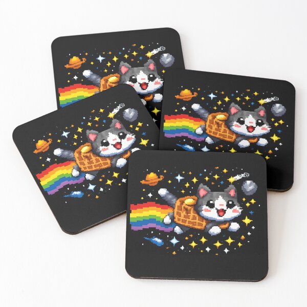 Item preview, Rainbow Space Cat – Internet Meme Inspired designed and sold by KawaiiOrbit.