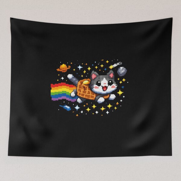 Item preview, Rainbow Space Cat – Internet Meme Inspired designed and sold by KawaiiOrbit.