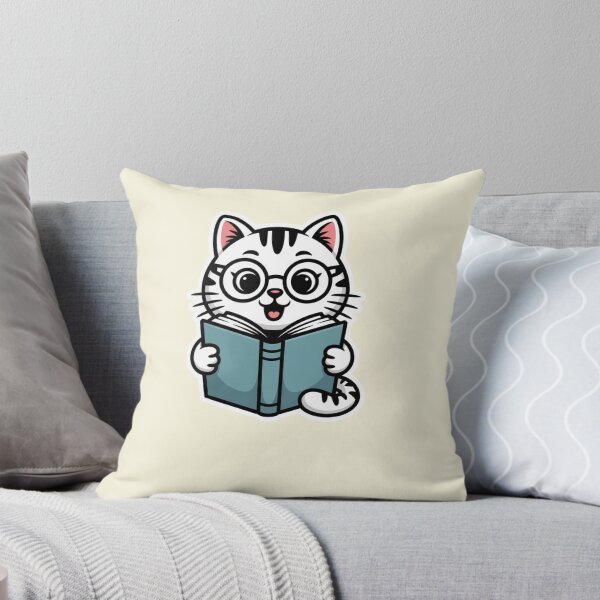 Item preview, Playful Reading Cat with Wagging Tail designed and sold by Mr-wow.