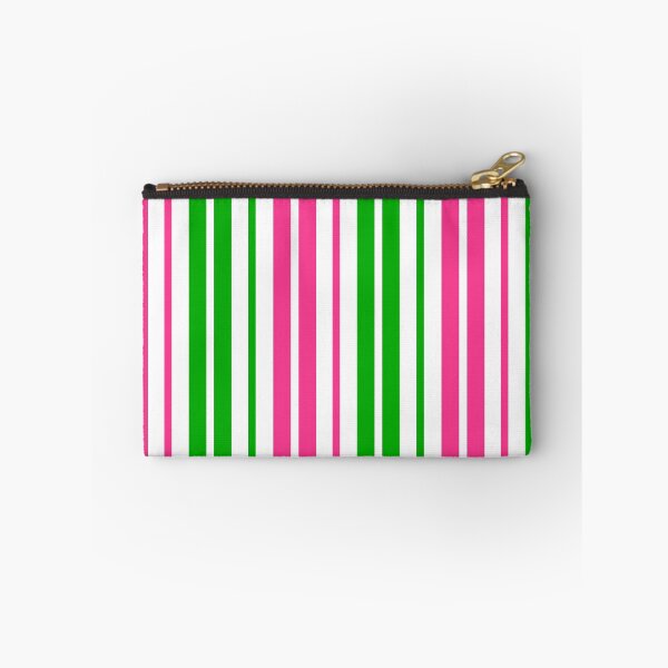 Item preview, Green Pink Stripes On White Pattern Design  designed and sold by PatternTitan.