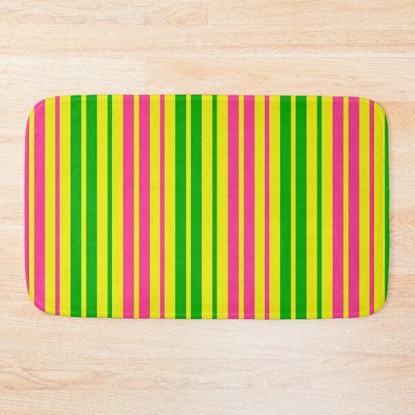 Item preview, Green Pink Stripes On Yellow Pattern Design  designed and sold by PatternTitan.