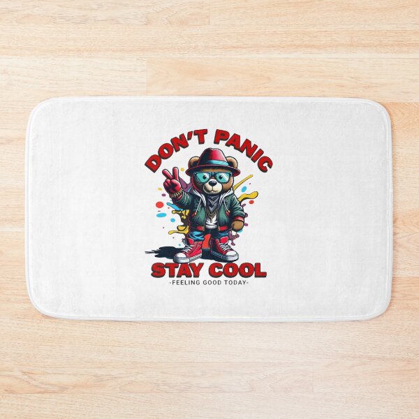 Item preview, Stay Cool Hip-Hop Teddy Bear with Don't Panic Quote designed and sold by HorizonStores.