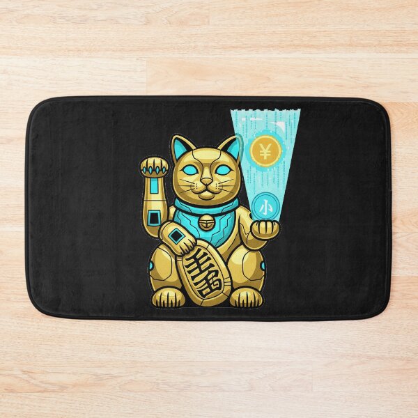 Item preview, Cyberpunk Robotic Maneki-Neko Lucky Cat – Vector Illustration Art | Futuristic Crypto Tech Design designed and sold by Thaivi Design.