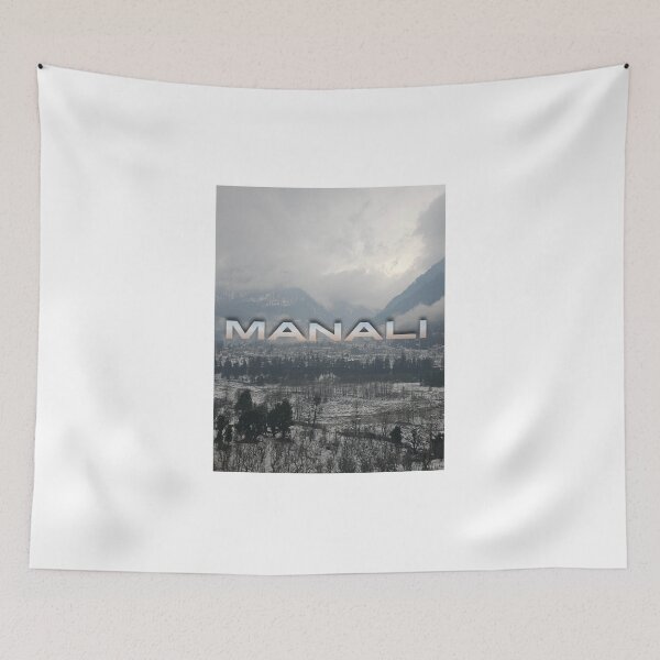 Item preview, Manali Winter Valley India Mountain Travel Poster Art designed and sold by Mesmerizetravel.