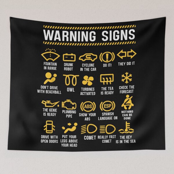 Item preview, Warning Signs 101 Funny Car Auto Mechanic designed and sold by CameronTheBro.