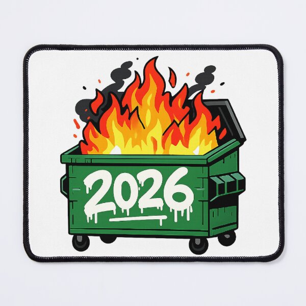 Item preview, 2026 Dumpster Fire Funny New Year Sarcastic Humor designed and sold by The Junto Shop.