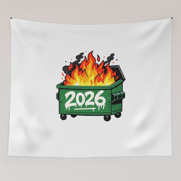 Item preview, 2026 Dumpster Fire Funny New Year Sarcastic Humor  designed and sold by The Junto Shop.